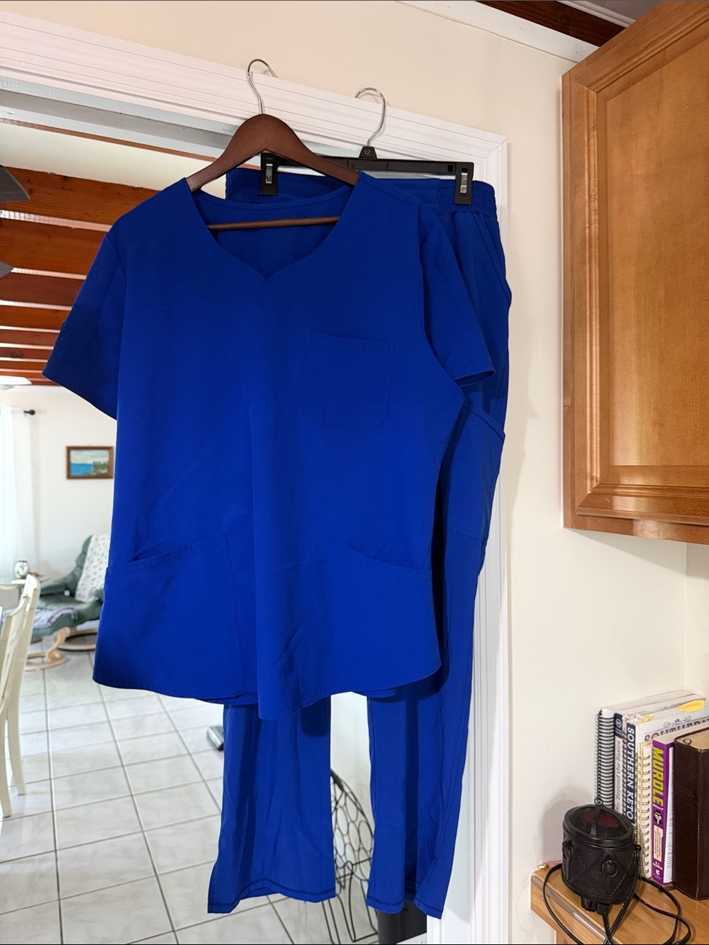 Scrubstar Royal Blue Women's Scrub Top and Pants Set Large